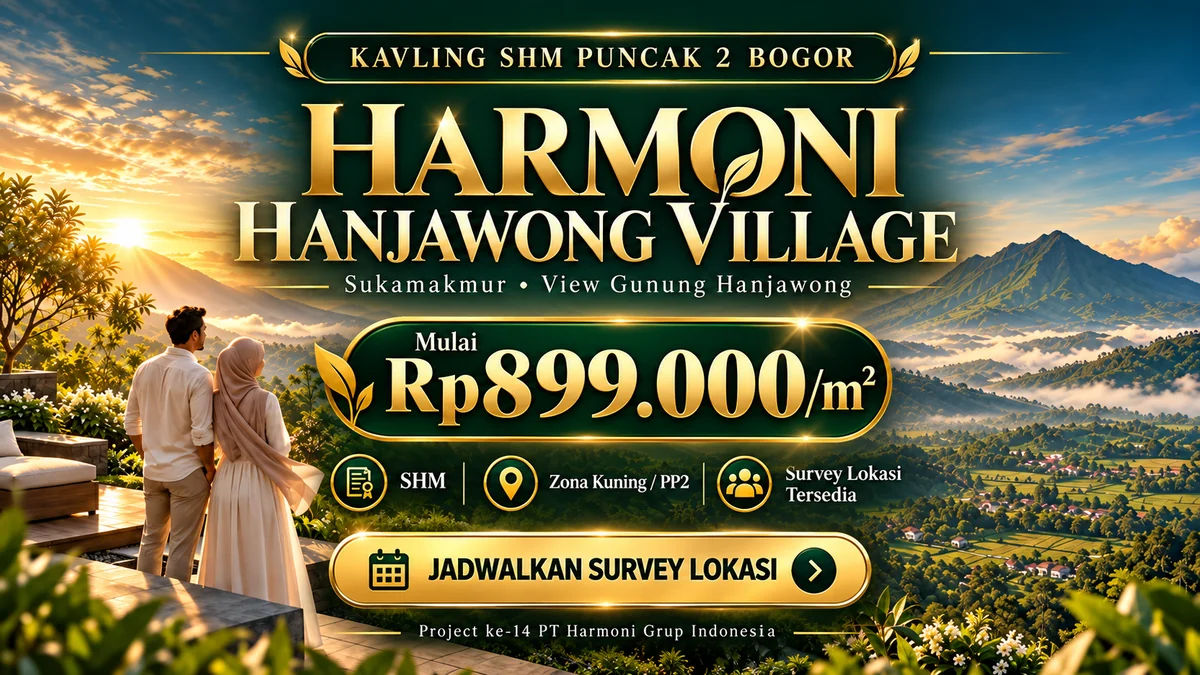 Harmoni Hanjawong Village Kavling SHM Puncak 2 Bogor